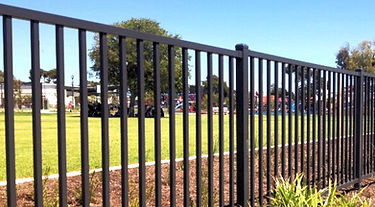 Iron fence installed by Alpha Fence Company